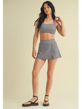 Load image into Gallery viewer, Black Gingham Cropped Tank
