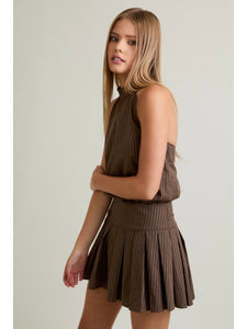Brown & Beige Stripe Dress