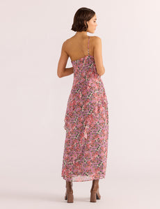 MinkPink Amelia Floral Ruffle Maxi Dress