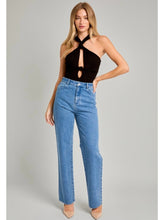 Load image into Gallery viewer, Black Knot Halter Neck Bodysuit
