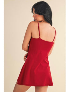 Cherry Sweetheart Athleisure Dress
