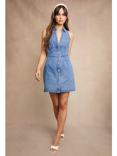 Load image into Gallery viewer, Denim Halter Neck Dress
