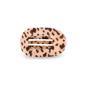 Teleties Blonde Tortoise Round Flat Hair Clip (Small)