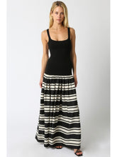 Load image into Gallery viewer, Black &amp; White Stripe Maxi Dress
