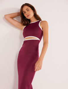 MinkPink Plum Stacy Midi Dress