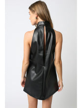 Load image into Gallery viewer, Black Faux Leather Kenley Dress
