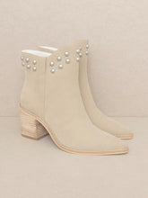 Load image into Gallery viewer, Taupe Studded Alofi Booties
