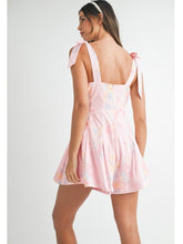 Load image into Gallery viewer, (PREORDER) Pink Floral Tie Shoulder Romper
