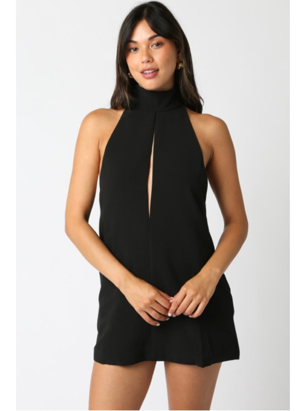 Black Aimee Halter Dress