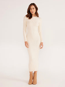 MinkPink Cream Hazel Midi Dress