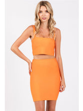 Load image into Gallery viewer, Orange Bandage Crop Top
