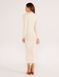 MinkPink Cream Hazel Midi Dress