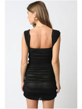 Load image into Gallery viewer, Black Nude Mesh Overlay Dress
