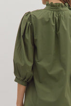 Load image into Gallery viewer, Olive Scallop Hem Midi Dress
