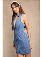 Load image into Gallery viewer, Denim Halter Neck Dress
