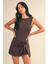 Load image into Gallery viewer, Chocolate Wrap Tie Front Athleisure Dress
