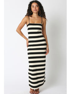 Black & Ivory Dallas Stripe Maxi Dress