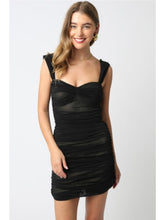 Load image into Gallery viewer, Black Nude Mesh Overlay Dress
