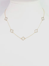 Load image into Gallery viewer, Gold Open Clover Necklace

