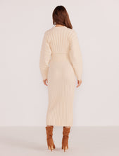 Load image into Gallery viewer, MinkPink Winter White Layla Ribbed Midi Skirt
