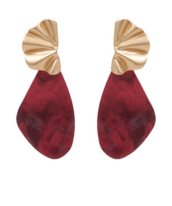 Crimson Acetate Earrings