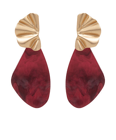 Crimson Acetate Earrings
