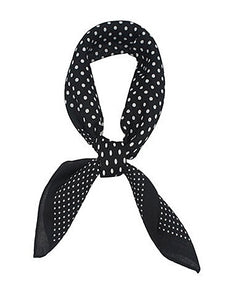 Black Polka Dot Print Scarf
