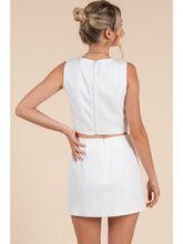 Load image into Gallery viewer, White Wavy Top &amp; Skirt Set
