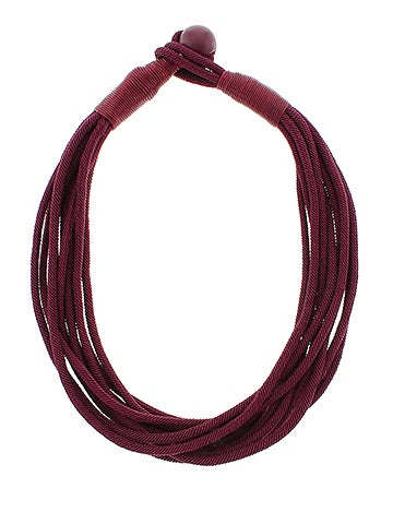 Wine Layered Rope Necklace