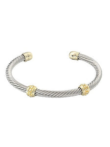 Two Tone Cable Cuff