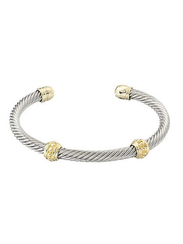 Two Tone Cable Cuff