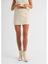 Load image into Gallery viewer, Ivory Tweed Tunic Top &amp; Mini Skirt Set
