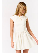 Load image into Gallery viewer, Off White Cap Sleeve Tie Back Dress
