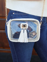 Load image into Gallery viewer, Metallic Cream Tassel Gameday Crossbody
