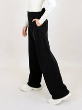 Load image into Gallery viewer, Black Scuba Wide Leg Pants
