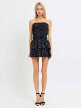 Load image into Gallery viewer, Black Polka Dot Smocked Dress
