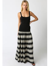 Load image into Gallery viewer, Black &amp; White Stripe Maxi Dress
