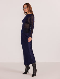 MinkPink Midnight Lumina Bias Slip Skirt