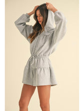 Load image into Gallery viewer, Heather Grey Scuba Romper
