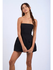 Black Strapless Mini Dress