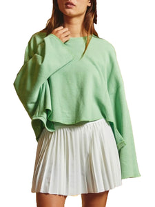 (PREORDER) Green Hi-Low Crop Top