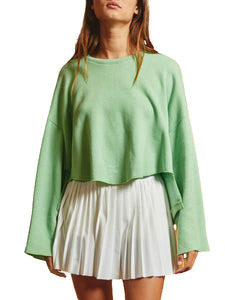 (PREORDER) Green Hi-Low Crop Top