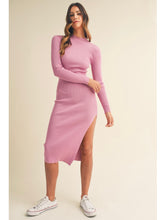 Load image into Gallery viewer, Pink Side Slit Midi Dress
