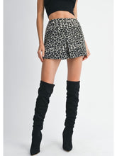Load image into Gallery viewer, Leopard Jacquard Mini Skort
