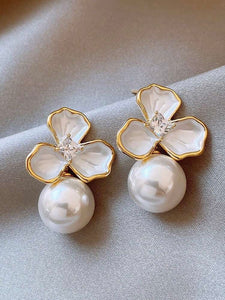 Pearl Flower Earrings