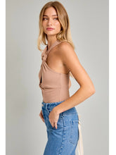 Load image into Gallery viewer, Mocha Knot Halter Neck Bodysuit
