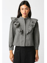 Load image into Gallery viewer, Black &amp; Taupe Gingham Top
