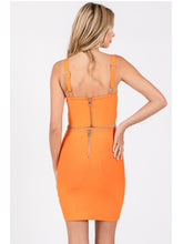 Load image into Gallery viewer, Orange Bandage Mini Skirt
