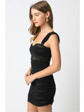 Load image into Gallery viewer, Black Nude Mesh Overlay Dress

