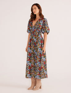 MinkPink Josie Floral Midi Dress